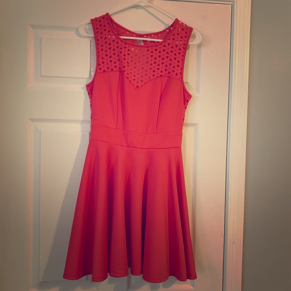 Pink/coral dress!